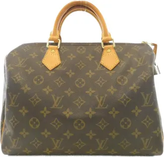 Louis Vuitton Monogram Marron Coated Canvas Boston Bag (Pre-Owned)
