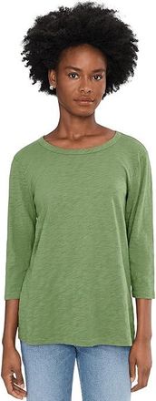 Mod-o-doc 3/4 Sleeve Crew Neck Favorite T-Shirts Womens Clothing Hazel : MD (US 8-10), Cotton
