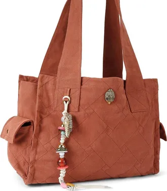 Kurt Geiger Celia Canvas Tote in Rust at Nordstrom