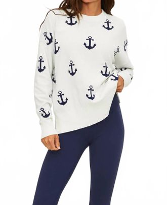 Beach Riot Callie Sweater In Regatta Anchor