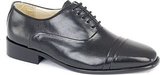 Montecatini Mens Black Folded Cap Oxford Tie Shoe - Black - size UK Mens Size 10