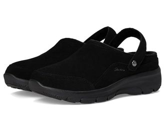 Skechers Easy Going - Distinctive Charm Womens Shoes Black/Black : 6.5 B - Medium, Suede