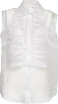 P.A.R.O.S.H. Shake Sleeveless Shirt - Dames - Tops zonder mouwen - Wit - S - Leer - Tops