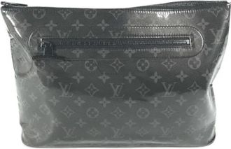 Louis Vuitton Tweedehands leren Louis Vuitton tassen - Dames - Vintage Clutch - Zwart - ONE Size - Leer - Vintage