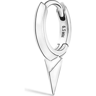 Maria Tash Faceted Single Long Spike Hoop Earring in White Gold at Nordstrom, Size 6.5 Mm
