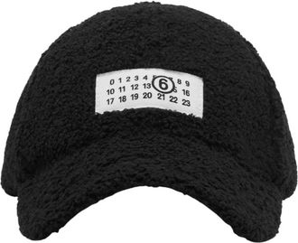 Maison Margiela Teddy Fleece Cap - Dames - Petten - Zwart - ONE Size - Nylon - Accessoires