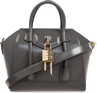 Givenchy Borsa tote Antigona Lock in pelle - Grigio