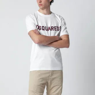 Dsquared2 White T-shirt with logo embroidery