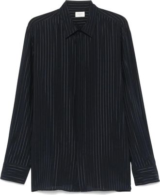 Saint Laurent Gestreept overhemd - Blauw