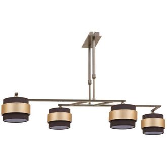 Fabrilamp Lampara 4lp Bremen Cuero/marron-oro 4xe14 Regx94x34 Cm