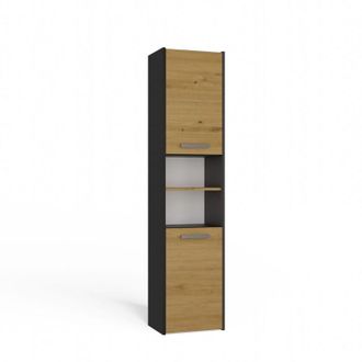OEM Mueble De Ba&ntilde;o Columna S40 Color Antracita Roble Artesano