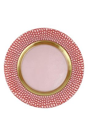 Vietri Pelli Glass Pink Charger at Nordstrom