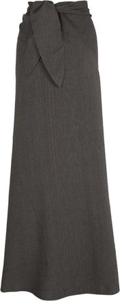 Cortana Trapani- jacquard gestreepte rok - Dames - Maxi Rokken - Grijs - M - Katoen - Rokken