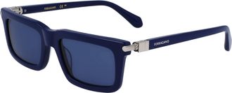 Ferragamo Salvatore Ferragamo Blue Pilot Mens Sunglasses SF2015S 414 53