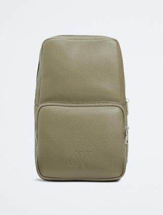 Calvin Klein Mens All Day Sling Bag - Green