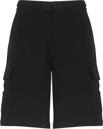 Brunello Cucinelli Zwarte Linnen Bermuda Shorts met Zakken - Heren - Korte Broeken - Zwart - 2XL - Linnen - Korte Broeken