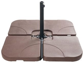 Beliani Base para sombrilla Gris pardo Cuadrada 9 kg