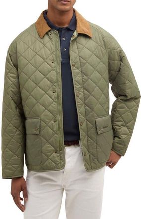 Barbour City Bedale Diamond Quilted Puffer Jacket in Dusty Olive at Nordstrom, Size Xx-Large