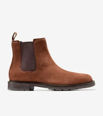 Cole Haan Mens Roundhill Grand Waterproof Chelsea Boots - Brown Size 10.5
