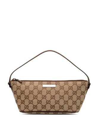 Gucci 2000-2015 GG Canvas Boat shoulder bag - Brown