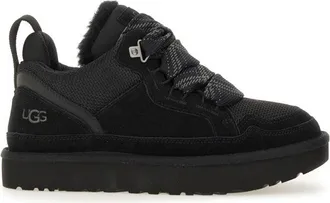 UGG Lowmel Low-Top Cushioned Leather-Textile Sneakers