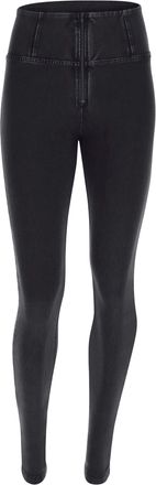 Freddy Leggings FREDDY Leggings WRUP1HC002ORG, Damen, Gr. XL, EURO, schwarz (schwarz jeans, seams on tone), Obermaterial: 84% Baumwolle CO. 16% Elasthan EL.,