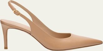 Stuart Weitzman Stuart Leather Slingback Pumps
