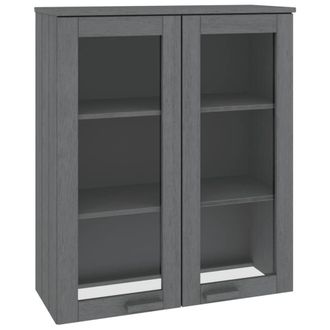 Berkfield Home Top for Highboard HAMAR Dark Grey 85x35x100cm Solid Wood Pine | Size: 85 x 35 x 100 cm