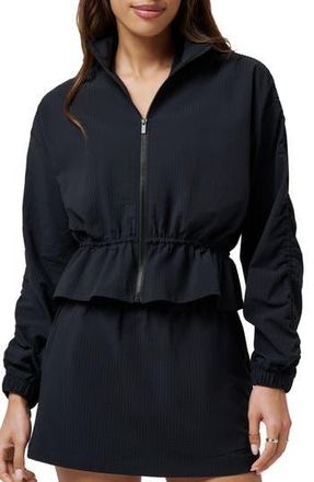 Travis Mathew Timeless Breezeblend Peplum Jacket in Black at Nordstrom Rack, Size X-Small