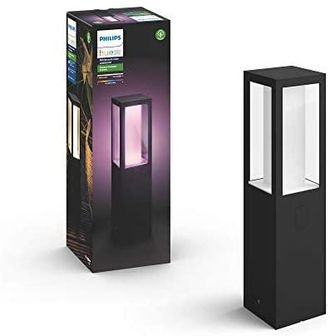 Philips Hue White And Color Ambiance Impress Piedistallo Smart Per Esterni, 8w, Nero - Philips