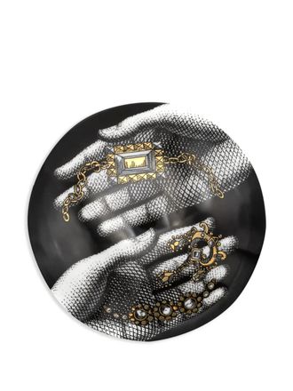 Fornasetti graphic-print trinket box - Zwart