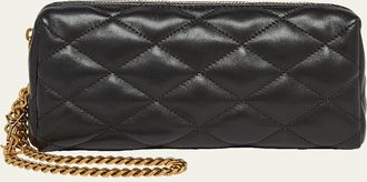 Saint Laurent Quilted Leather Wristlet Clutch Bag