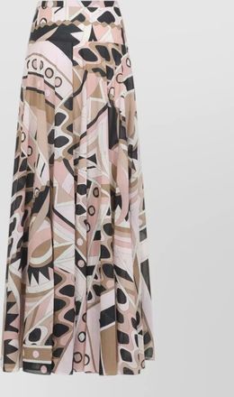 Pucci cotton long skirt high waist print