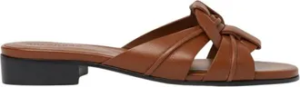 Scarosso Anna Slippers - Dames - Sandalen - Bruin - 40 EU - Leer - Schoenen