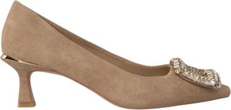 Alma En Pena Lage schoen met ornament - Dames - Pumps - Bruin - 38 EU - Schoenen