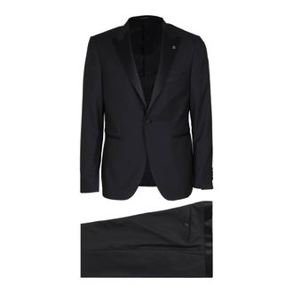 Tagliatore Single Breasted Suits, male, Blue, Size: M Sfbr15A01 Tuxedo Suit