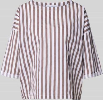 Rich & Royal Relaxed Fit Bluse mit U-Boot-Ausschnitt in Cognac, Gr&ouml;&szlig;e 34