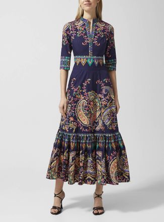Etro Womens Pure cotton poplin tiered dress
