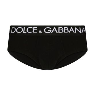 Dolce & Gabbana Ondergoed, Heren, Zwart, XL, Katoen, Zwarte Katoenen Slips