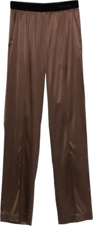 Tom Ford Broek met geborduurd logo - Bruin