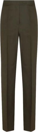 Max Mara Broeken, Dames, Bruin, XS, Leer, Pant