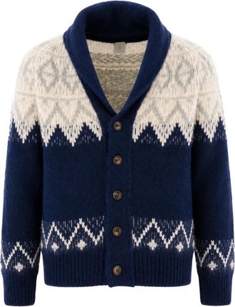 Eleventy Sjaalkraag Jacquard Vest - Heren - Cashmere truien - Veelkleurig - L - Kasjmier - Truien & Vesten