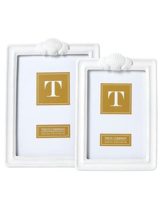 Two's Company Set Of 2 Single Shell Picture Frames