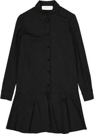 Blanca Vita Mini Overhemdjurk - Dames - Shirt Kleedjes - Zwart - 2XS - Leer - Kleedjes