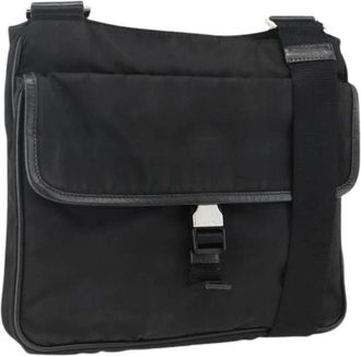 Prada Pre-owned Vintage Nylon Schoudertas - Dames - Vintage Schoudertas - Zwart - ONE Size - Nylon - Vintage
