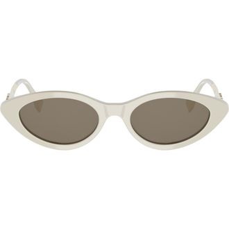Fendi graphy 51mm Cat Eye Sunglasses in Ivory /Brown at Nordstrom