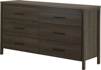South Shore Furniture South Shore Gravity 6-Drawer Double Dresser, Gray Maple
