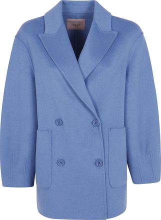 Twin-Set Coat Double Breasted Peacoat