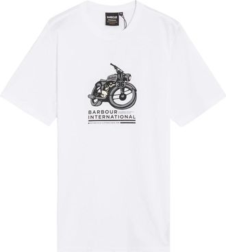 Barbour Surface T-shirt - Heren - T-shirts - Wit - M - Katoen - Tops