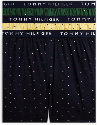 Tommy Hilfiger Mens Printed Woven Boxer 3-Pack - Multi - XL